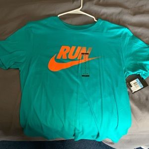 Nike teal running t shirt